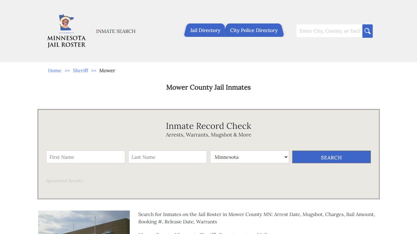 Mower County Jail Inmates | Jail Roster Search